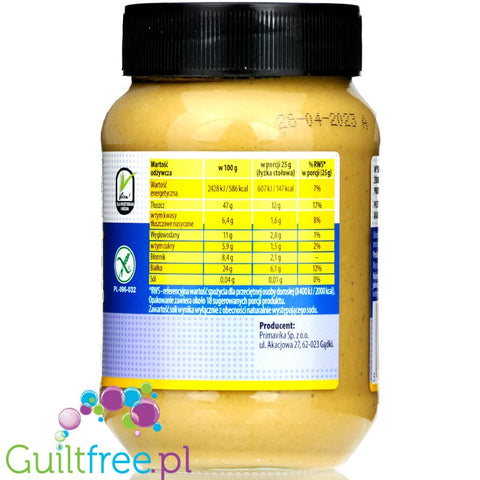 Primavika Active, Peanut Butter with fiber, no added sugar