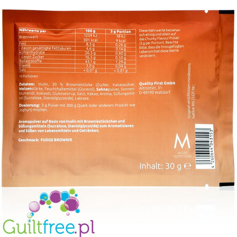 More Nutrition Chunky Flavor Fudge Brownie, sachet 30g