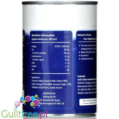 Nature's Charm Coconut Whipping Cream 400g