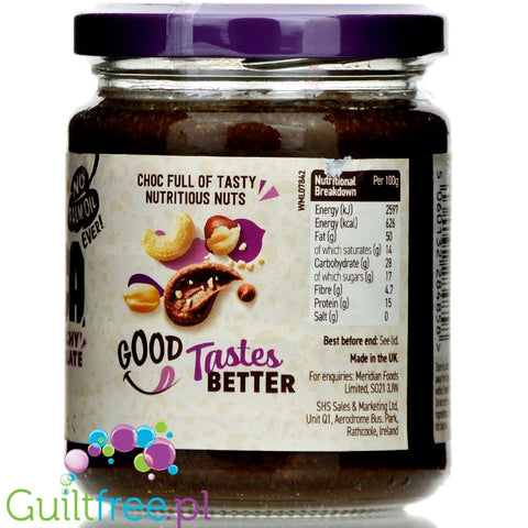 Meridian Chocca Crunchy Chocolate - cocoa and coconut cream with cashews, hazelnuts & peanuts