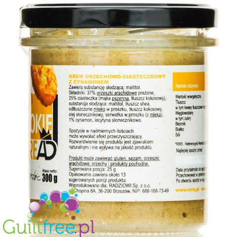 Vivio Anka Dziedzic Cookie spreAD sugar free peanut paste with cookies