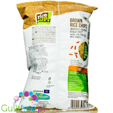 RiceUp thin Hot Chilli Pepper flavored whole-grain thin brown rice chips