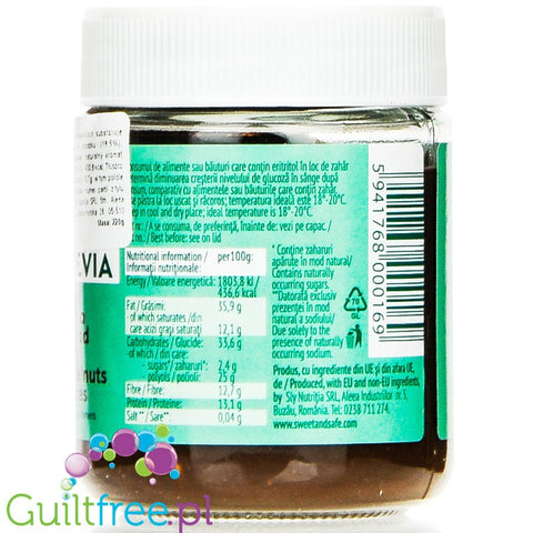 Sweet & Safe Stevia Dark Cocoa & Hazelnut Spread - cocoa-nut cream with no added sugar, sweetened with stevia