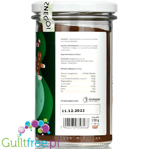 Krukam Gingerbread - flavored instant coffee without sugar
