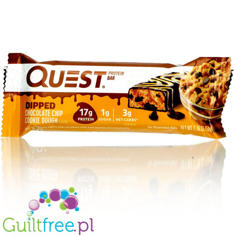 Quest Bar Dipped Chocolate Chip Cookie Dough