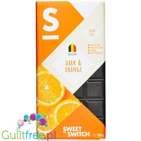 Sweet Switch Dark Chocolate Orange with stevia and no added sugar, 100g