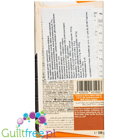 Sweet Switch Dark Chocolate Orange with stevia and no added sugar, 100g