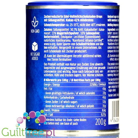 Xucker Milk Chocolate Drops - no added sugar, only with xylit