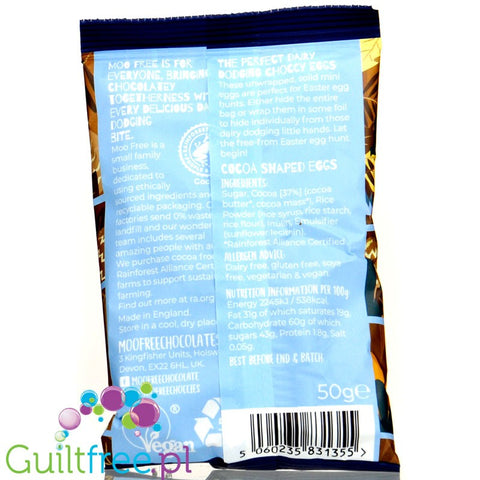 Moo Free Choccy Choccy Eggs - vegan milk chocolate alternative eggs