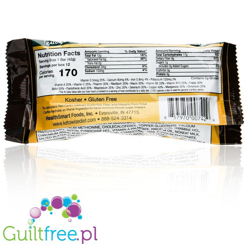 Healthsmart Keto Wise Meal Replacement Bar, Chocolate Peanut Blast