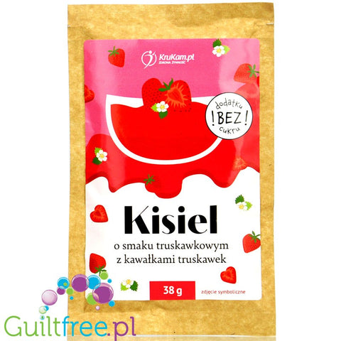 Krukam Jelly Strawberry, sugar free kissel dessert jelly mix