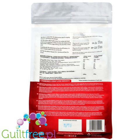 Phd Diet Plant Protein 1kg Strawberries & Cream  vegan protein powder