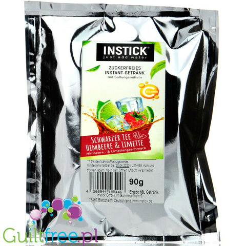 INSTICK XXL Black Tea, Raspberry & Lime for 18L - sugar free instant drink