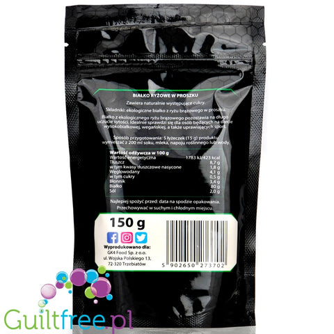 BioGol Rice Protein - pure organic rice protein without sweeteners and flavors, 80% protein