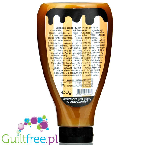 FitPrn Syrup Zero al Caramello - sugar & calorie free syrup