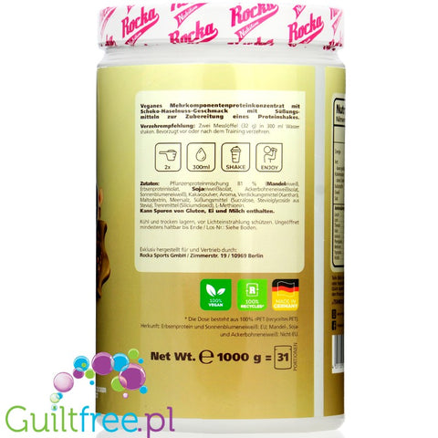Rocka Nutrition NO WHEY Vegan Protein Creamy Nougat 1kg