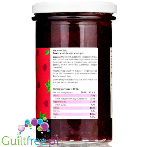 Krukam Raspberry in sugar free Jelly