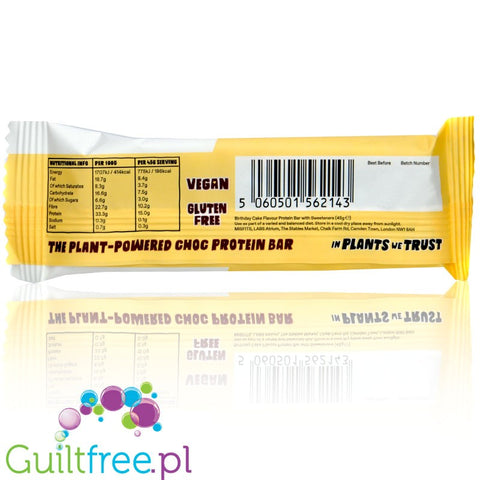 Misfits Vegan Protein Bar Birthday Cake