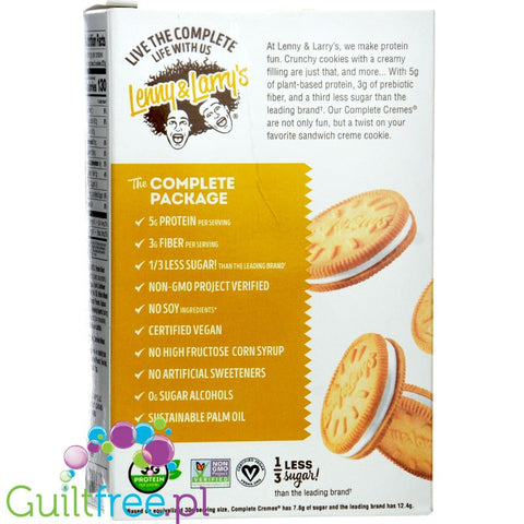 Lenny & Larry´s The Complete Cremes Vanilla vegan cookies 30% less sugar