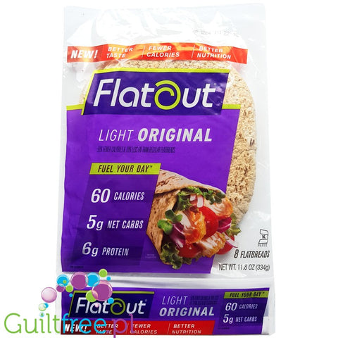 Flatout bread Light Original wraps made of 100% Stone Ground Whole Wheat