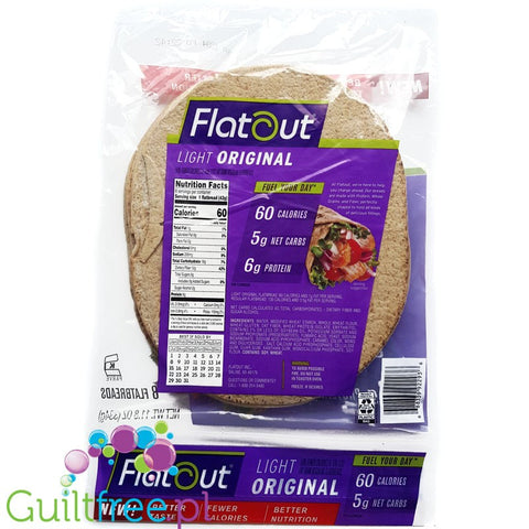 Flatout bread Light Original wraps made of 100% Stone Ground Whole Wheat