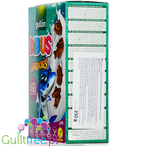 Gullón Dibus Sharkies - vegan, gluten & lactose free cocoa cookies