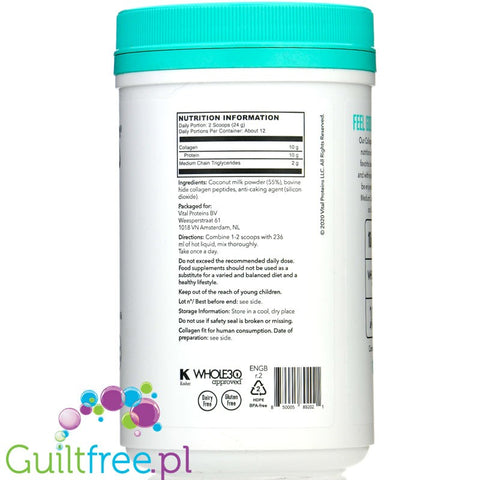 Vital Proteins Collagen Creamer, Coconut - 293 grams