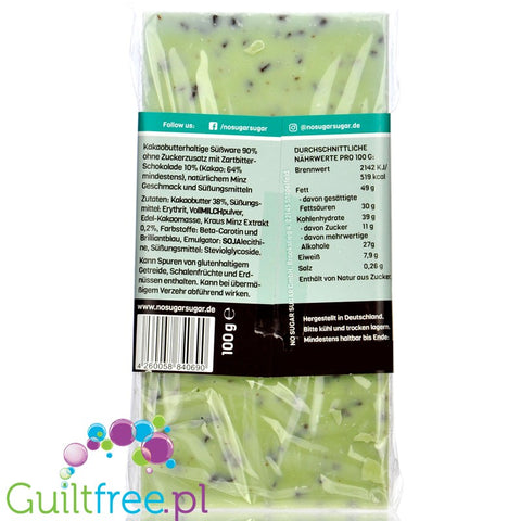 NOSUGARSUGAR Schokolade Pfefferminz 100g