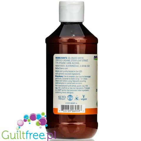 Now Better Stevia Oryginal-  liquid sweetener  with stevia, unflavored