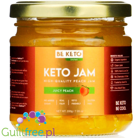 BeKeto Keto Jam ™ Juicy Peach 42kcal with erytrol and xylitol