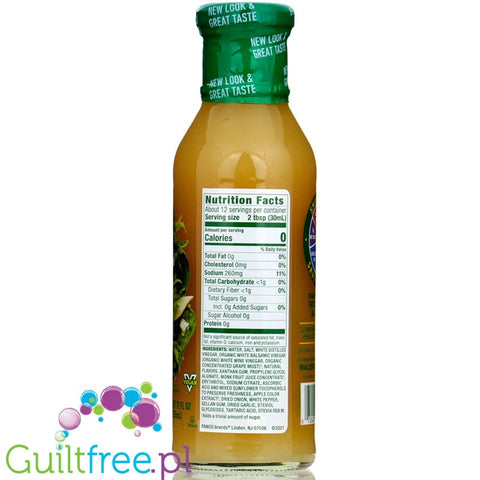 Walden Farms Vinaigrette, Pear & White Balsamic 12 fl oz.