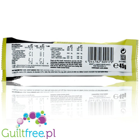 Weider - 60% Protein Bar, Vanilla Caramel, 27g protein & 167kcal