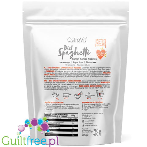 LiteFOOD - Makaron Konjac Carrot Fettuccine - 300g