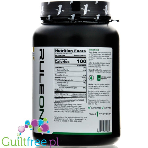 Rule1 R1 Plant Protein Frozen Banana vegan protein powder, single sachet