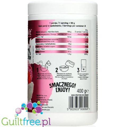 Ostrovit High Protein Ice Cream Vanilla Flavor - a mixture for the preparation of high protein ice cream