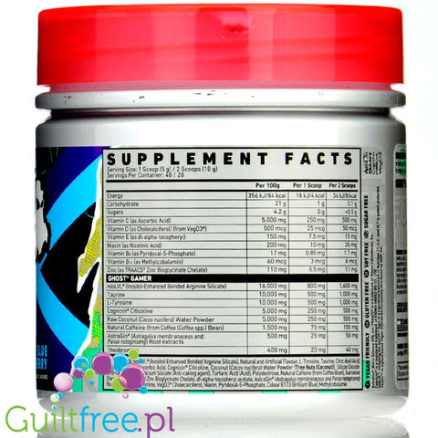 Ghost® Gamer 40 Serv Blue raspberry