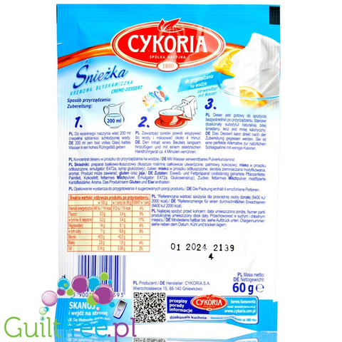 Cykoria Sniezka whipping base dessert fix for water