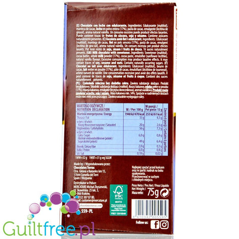 Torras Milk chocolate No suggars added Milky chocolate