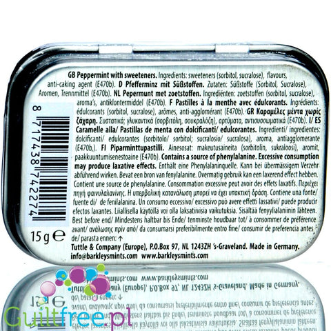 Barkley's sugar free Eucalyptus Mints