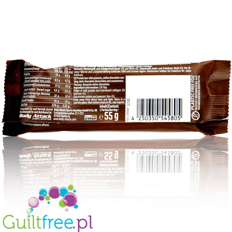 Body Attack Yam Bam Brownie White Chocolate protein bar 40g