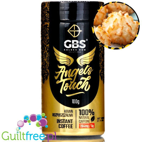 GBS Angel's Touch instant flavored coffee with caffeine boost, New York Cheesecake