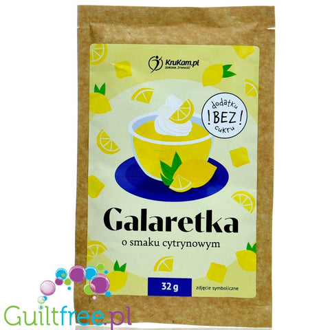 Krukam Lemon, sugar free jelly powder, 5 servings