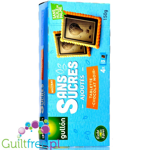Gullón DietNature Choco Tablet petit buerre cookies with sugar free dark chocolate, box 150g