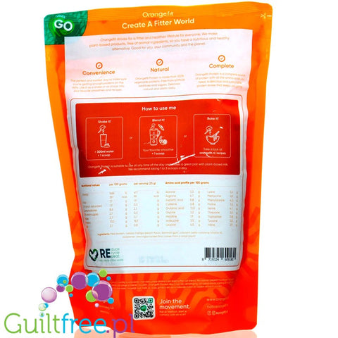 Orangefit Vegan Protein 750gr - Mango Peach