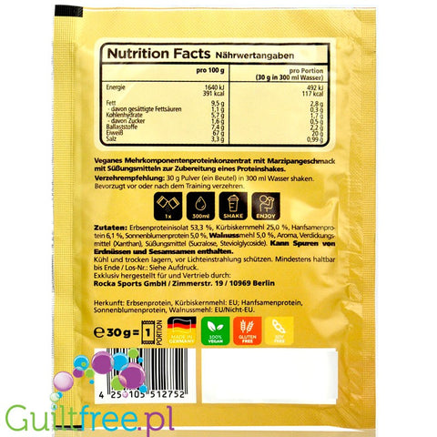 Rocka Nutrition NO WHEY Vegan Protein Marzipankartoffel 1kg