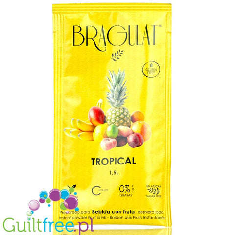 Bragulat Fruit Drink sugar free instant drink in a sachet, with B12 vitamin