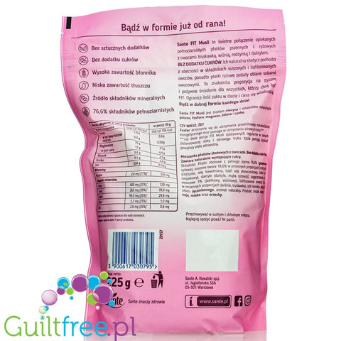Sante Fit Musli Strawberry & Black Cherry, no sugar added