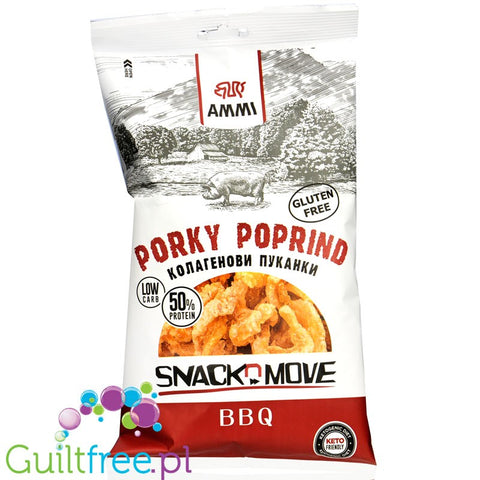 AMMI Porky Poprind BBQ 50g carb free keto pork rinds