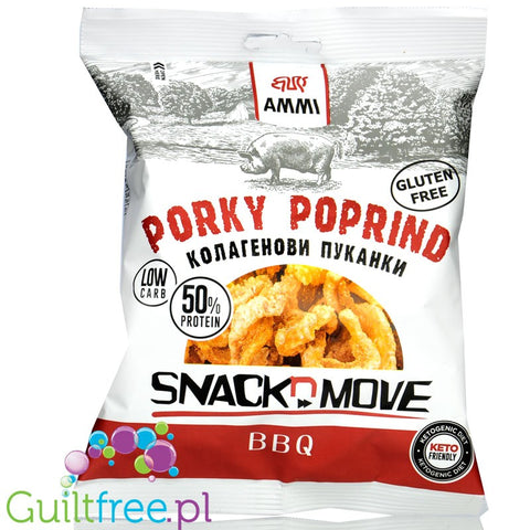AMMI Porky Poprind BBQ 30g carb free keto pork rinds