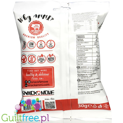 AMMI Porky Poprind BBQ 30g carb free keto pork rinds